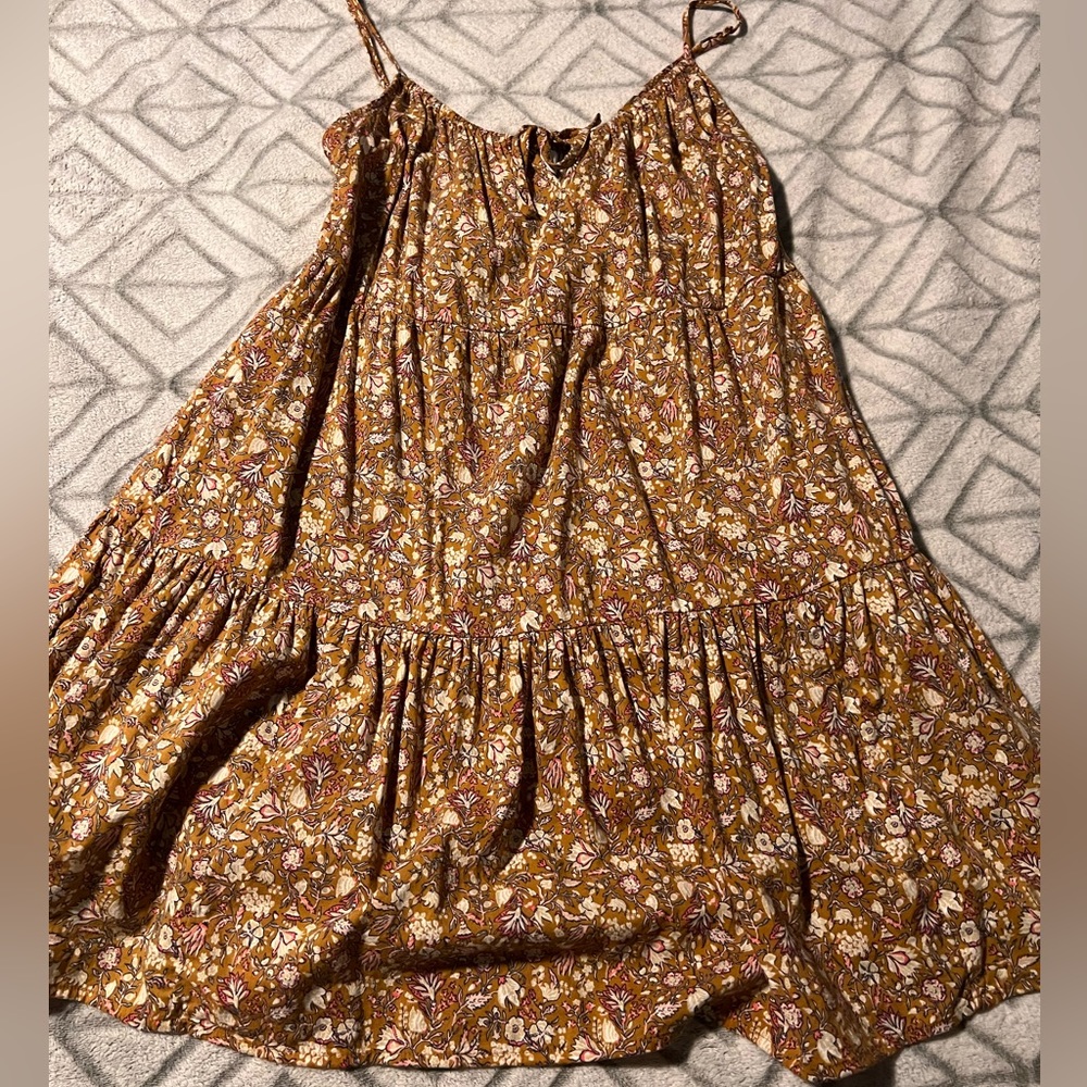 Flowy Brown and Fall Colored Dress